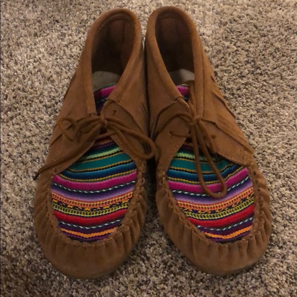 Fringe serape booties
